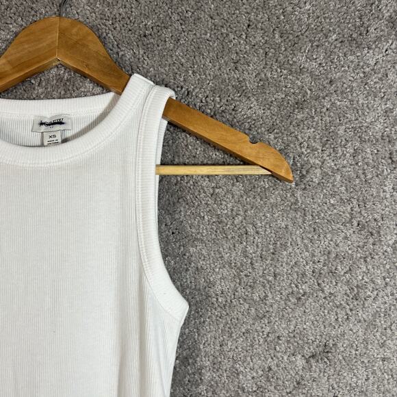 J. Crew Tank Top Womens XS White Sleeveless Ribbed Pullover Cotton Blend Casual - Picture 4 of 10